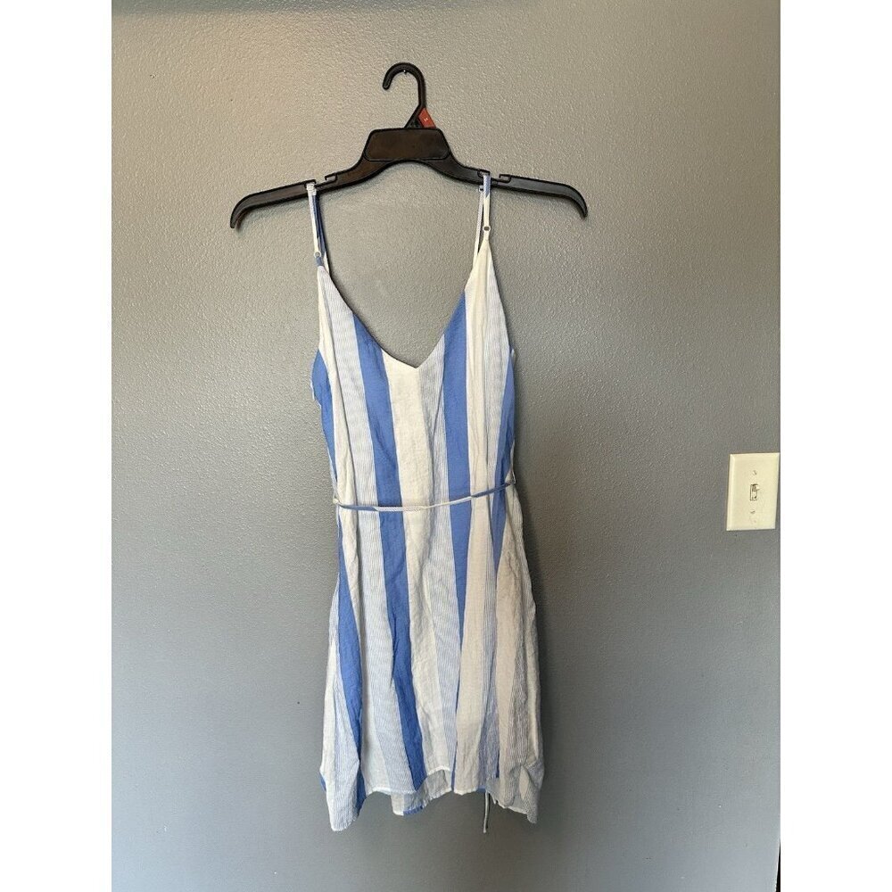 Lulu’s Life's a Breeze Blue Striped Sleeveless Sheath Dress Size Large - Picture 3 of 9